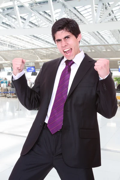 Business man at the airport — Stock Photo, Image