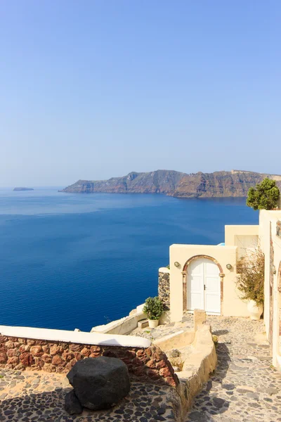 Visa på oia i santorini — Stockfoto