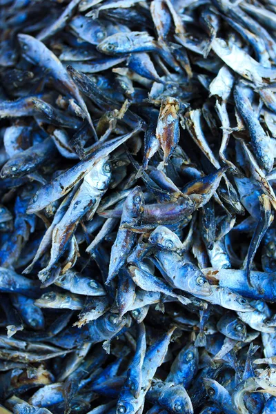 Dry fish in the street market — Stock Photo, Image