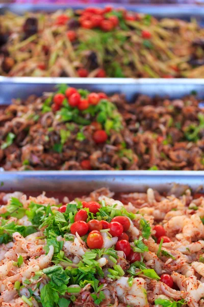Thajská kuchyně na trhu — Stock fotografie