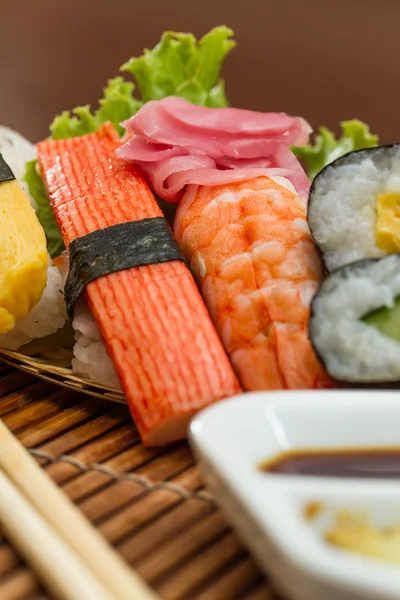 Yummy Fresh Sushi rolls — Stock Photo, Image