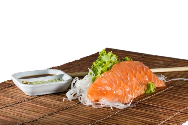 Sliced raw salmon sashimi — Stock Photo, Image