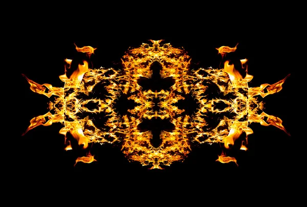 Fire patern kaleidoscope — Stock Photo, Image