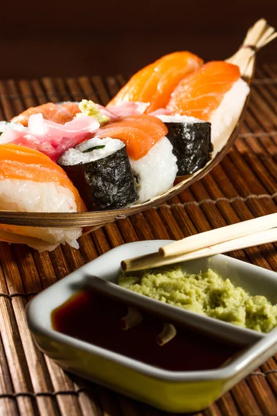 Yummy Fresh Sushi rolls — Stock Photo, Image