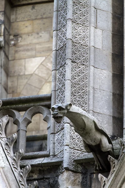 在巴黎圣母院大教堂上的石像鬼 — 图库照片
