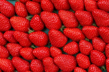 çilek pazarında, yakın çekim