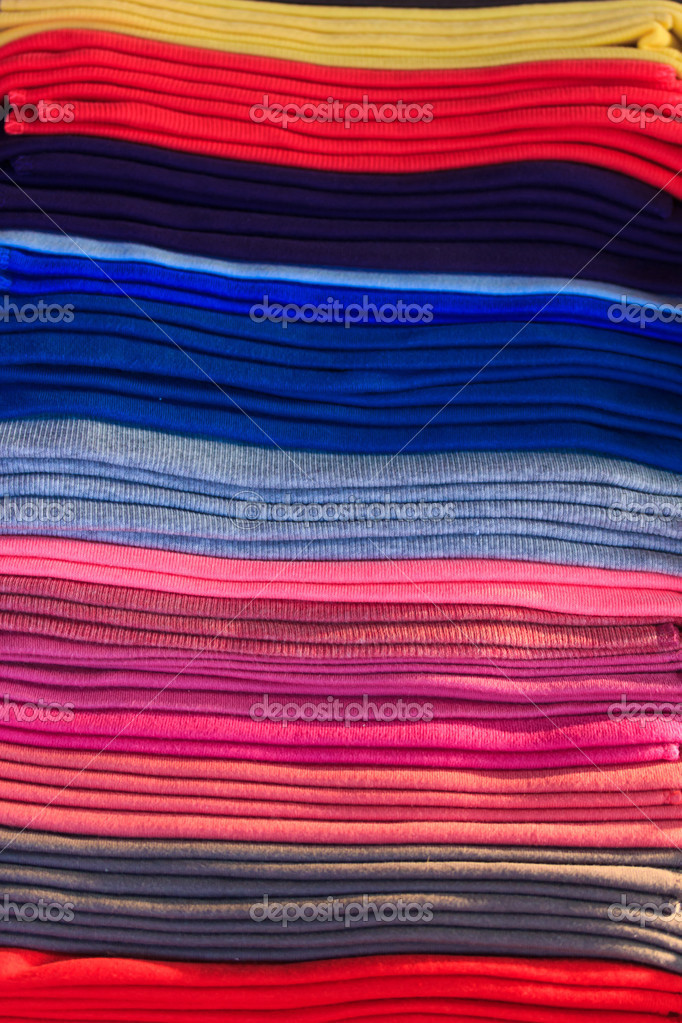 Close up of a pile of tshirts Stock Photo by ©netfalls 24544731