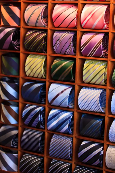 Ties in rack — Stock Photo, Image