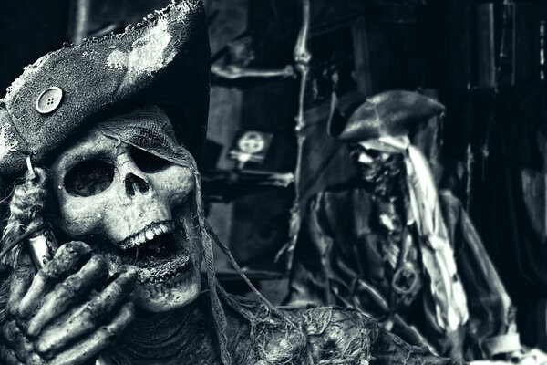 Портрет пирата-скелета
