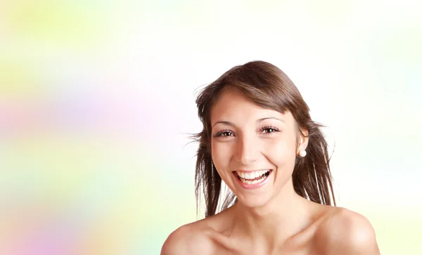 Retrato de uma jovem mulher feliz — Fotografia de Stock