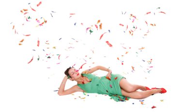 tüyler üzerinde güzel bir genç seksi kadın portresi