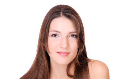 Güzel, gülümseyen kadın