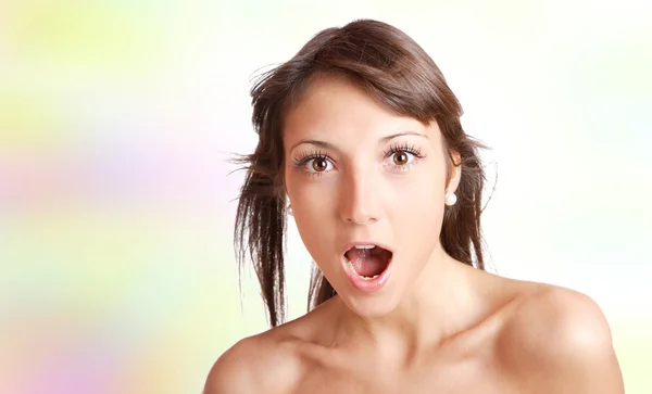 Portrait of a young happy woman — Stock Photo, Image