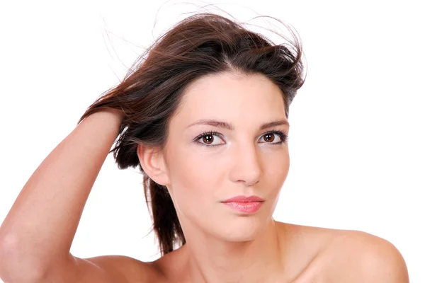 Closeup portrait of a happy young woman — Stock Photo, Image