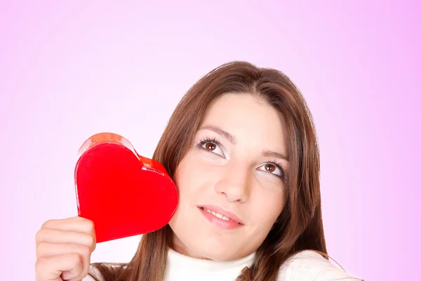 Retrato de uma bela jovem mulher sorridente — Fotografia de Stock