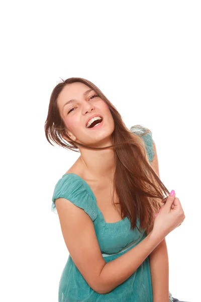 Retrato de uma bela jovem mulher — Fotografia de Stock