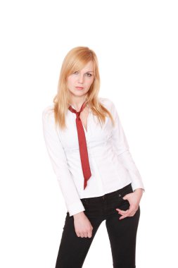 Çekici bir iş kadınının portresi..