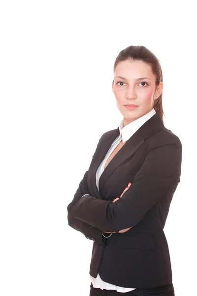 Retrato de una joven atractiva mujer de negocios. — Foto de Stock