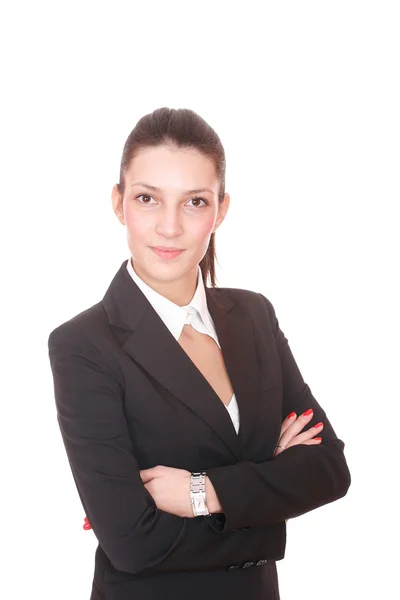 Retrato de una joven atractiva mujer de negocios. —  Fotos de Stock