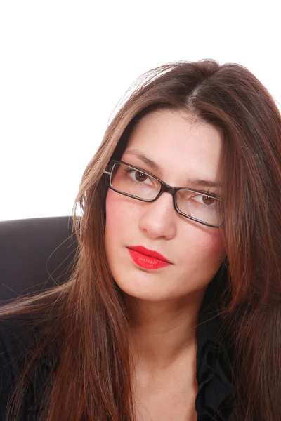 Porträtt av en ung attraktiv affärskvinna. — Stockfoto