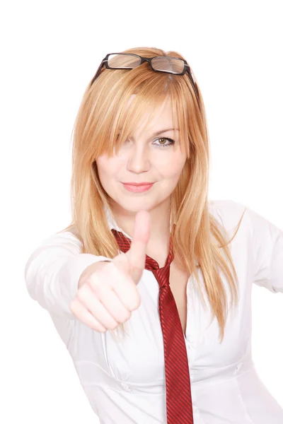 Retrato de una joven atractiva mujer de negocios. —  Fotos de Stock