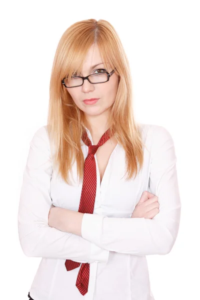 Retrato de una joven atractiva mujer de negocios. —  Fotos de Stock