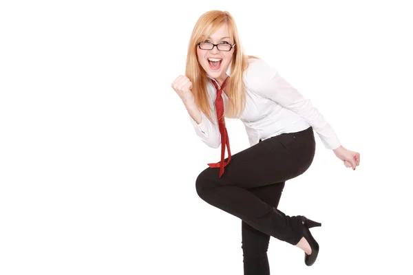 Retrato de una joven atractiva mujer de negocios. — Foto de Stock