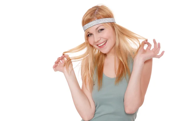 Portrait of a fresh and lovely woman — Stock Photo, Image