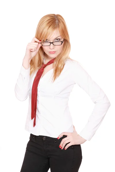 Portrait of a young attractive business woman. Royalty Free Stock Photos