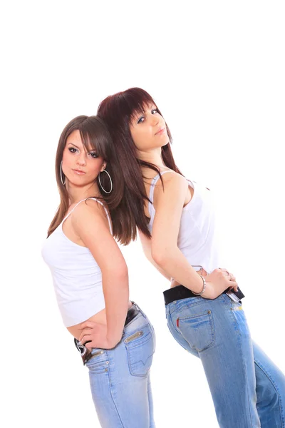 Zwei junge schöne Frauen — Stockfoto