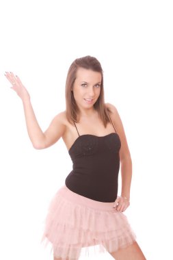 Genç ve mutlu bir kadının portresi