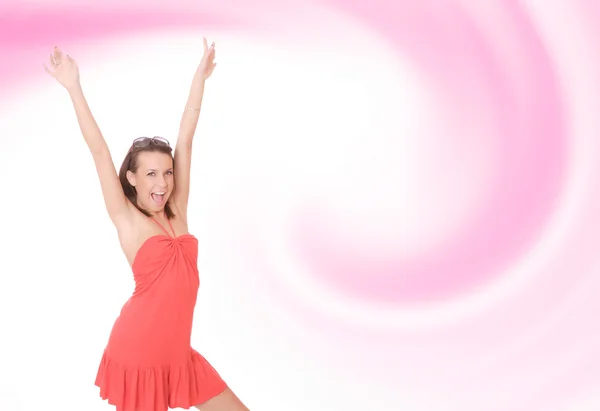 Portrait of a young happy woman — Stock Photo, Image