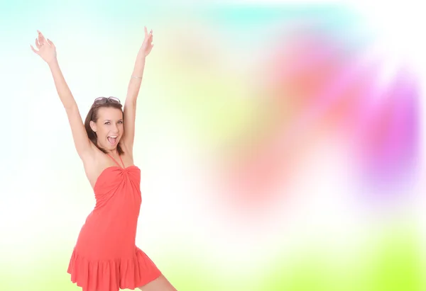 Portrait of a young happy woman — Stock Photo, Image