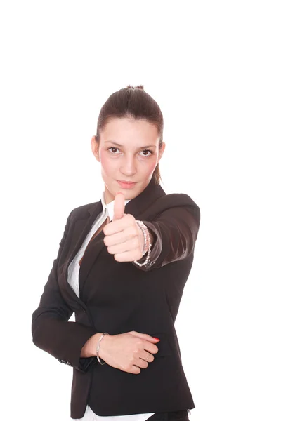 Retrato de una joven atractiva mujer de negocios. — Foto de Stock