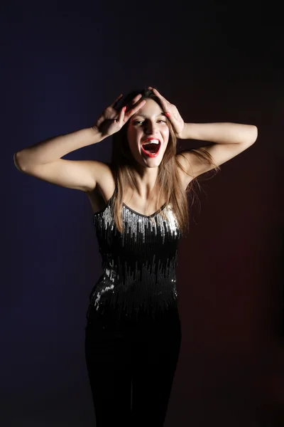 Retrato de mulher de glamour jovem. Estúdio — Fotografia de Stock