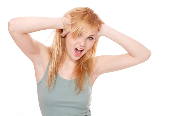 Portrait of a fresh and lovely woman — Stock Photo, Image