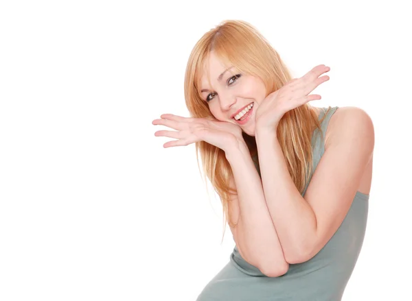 Retrato de uma mulher fresca e adorável — Fotografia de Stock