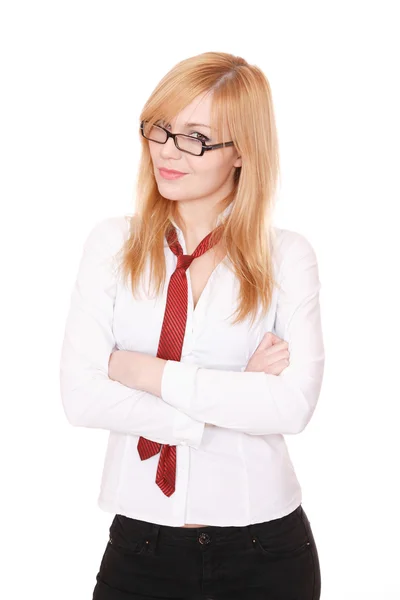 Portrait of a young attractive business woman. Stock Image