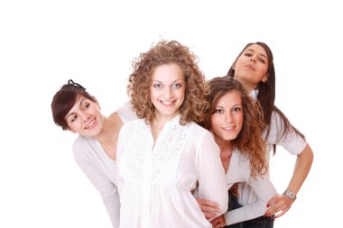 mutlu tatlı gülüyor kız grubu