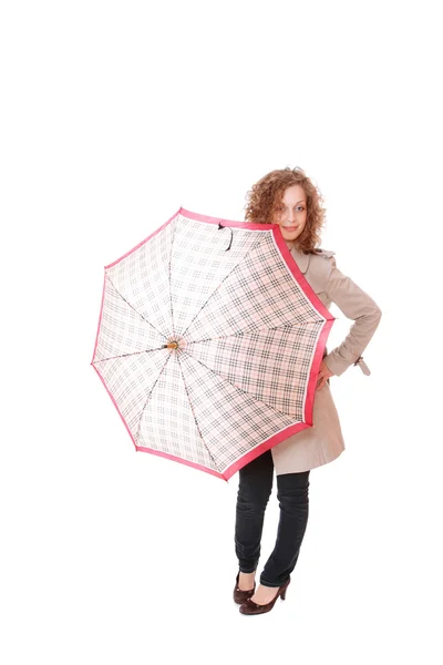 Mulher segurando um guarda-chuva — Fotografia de Stock