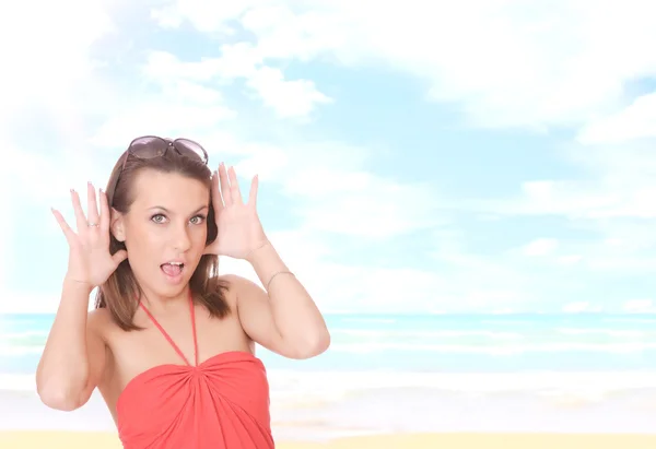 Portrait of a young happy woman — Stock Photo, Image