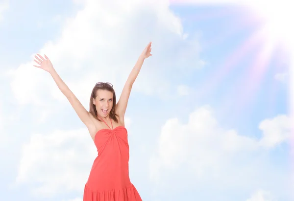 Retrato de una joven feliz — Foto de Stock