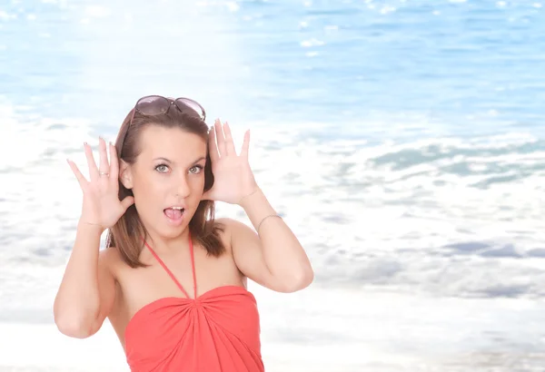 Retrato de mujer fresca — Foto de Stock