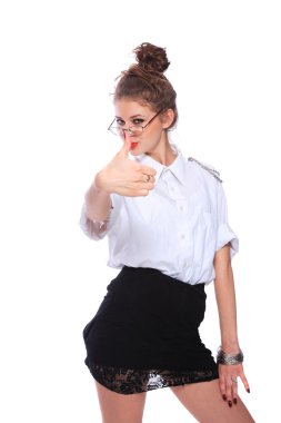 çekici genç iş kadını.