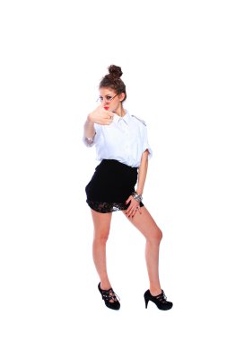 çekici genç iş kadını.