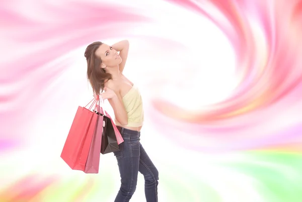 Shopping sexy Mädchen — Stockfoto