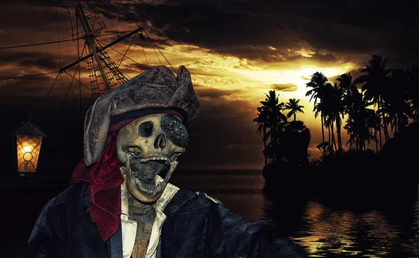 Пират в карибских бобах — стоковое фото