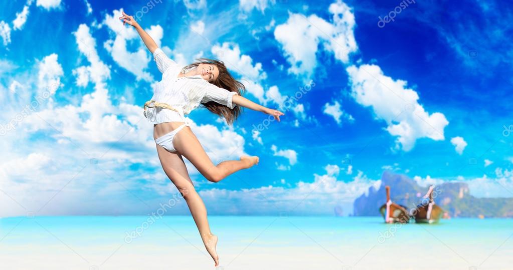 Young woman on the beach