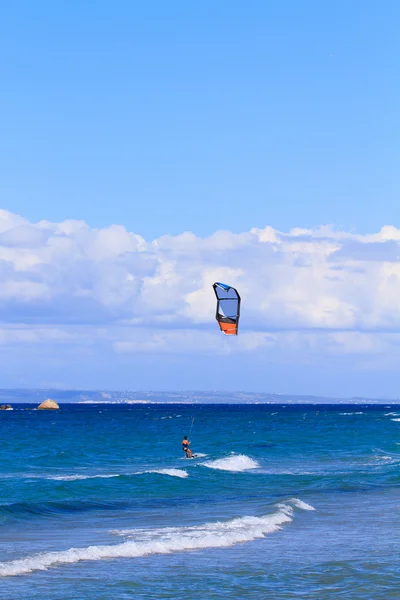 Kite surfing in Zakythos — Stock Photo, Image