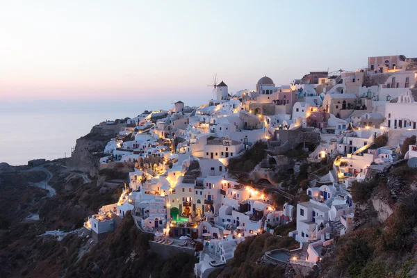 Blick auf oia in santorini — Stockfoto